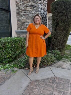 Forever 21 | Dresses | Red Button Down Midi Dress | Poshmark